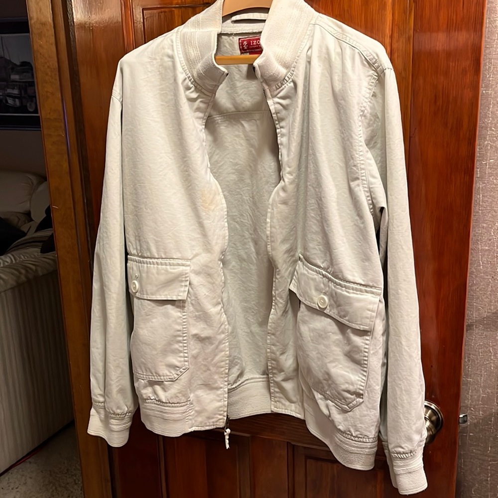 Vintage Izod Luxury Sport Khaki Tan Jacket. Good condition. Mens XL.